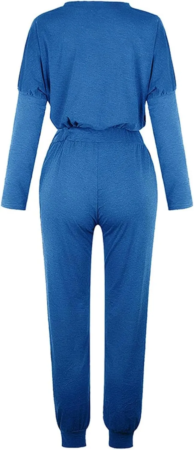 2 Piece Outfits for Women Sweatsuit Long Sleeve Pullover Top with Jogger Sweatpants Fall Fashion Loungewear Set