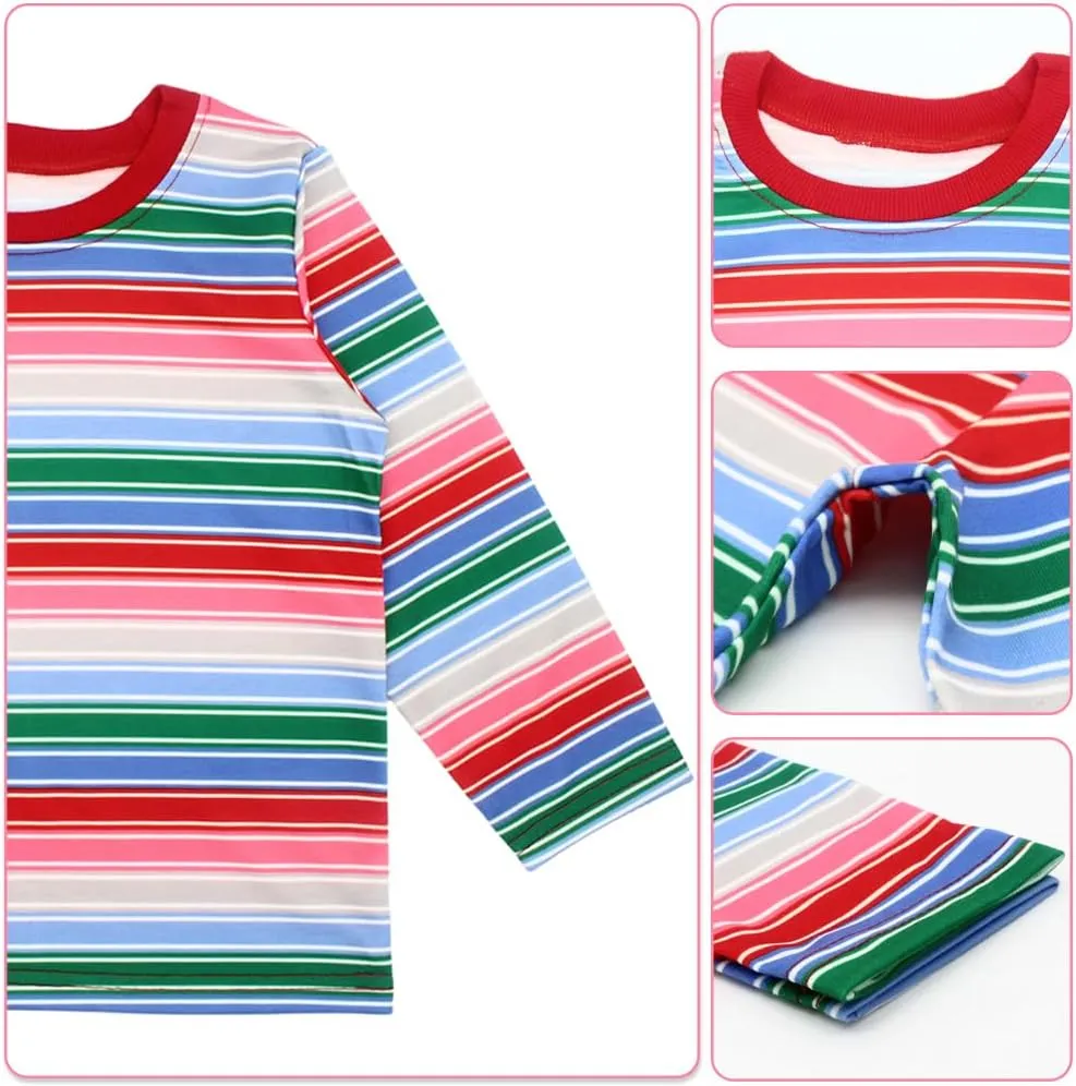Costume for Kids Stripe Shirt & Good Guys Patch Set Baby Boys Girls T-Shirts Cosplay Halloween Party Favors Gifts