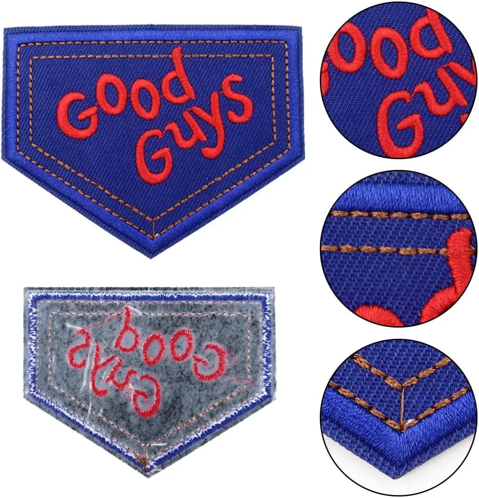 Costume for Kids Stripe Shirt & Good Guys Patch Set Baby Boys Girls T-Shirts Cosplay Halloween Party Favors Gifts