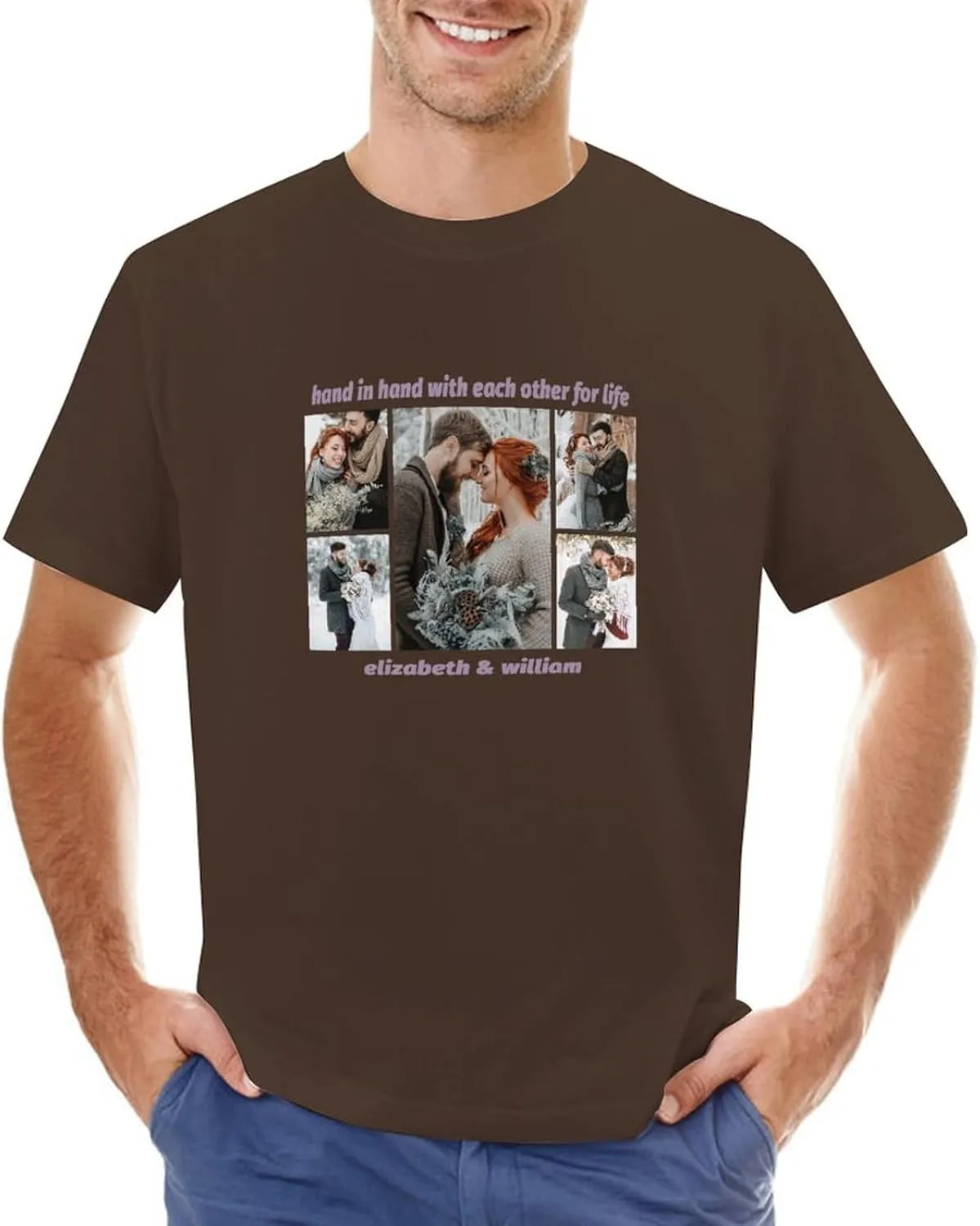 Custom Shirts for Men Women Design Your Own Front Print Photo Personalized T Shirt