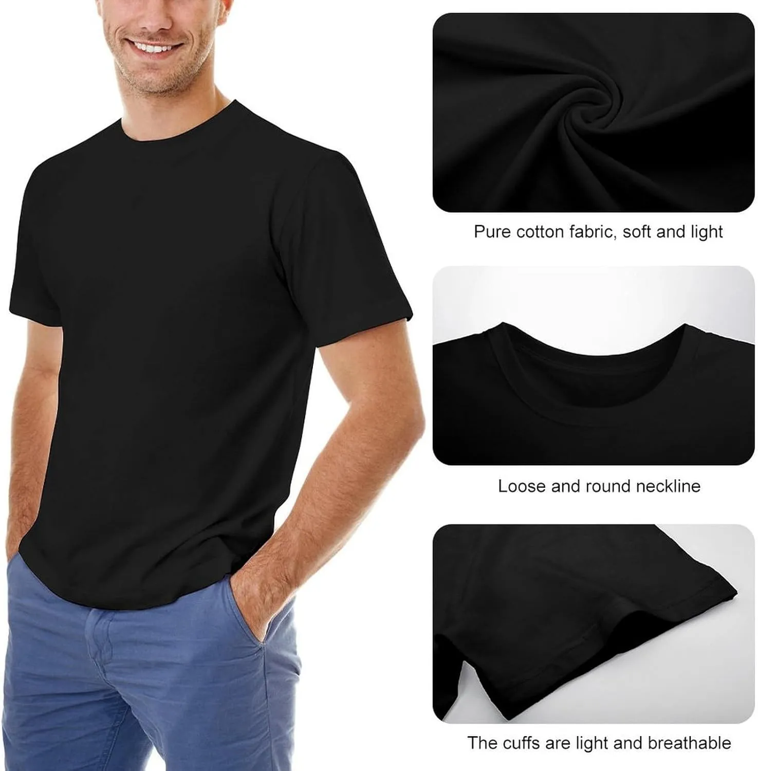 Custom T-Shirts - Personalized Unisex Crewneck Tee Shirt - Customize Your Image, Text & Photo - Men Women Adult