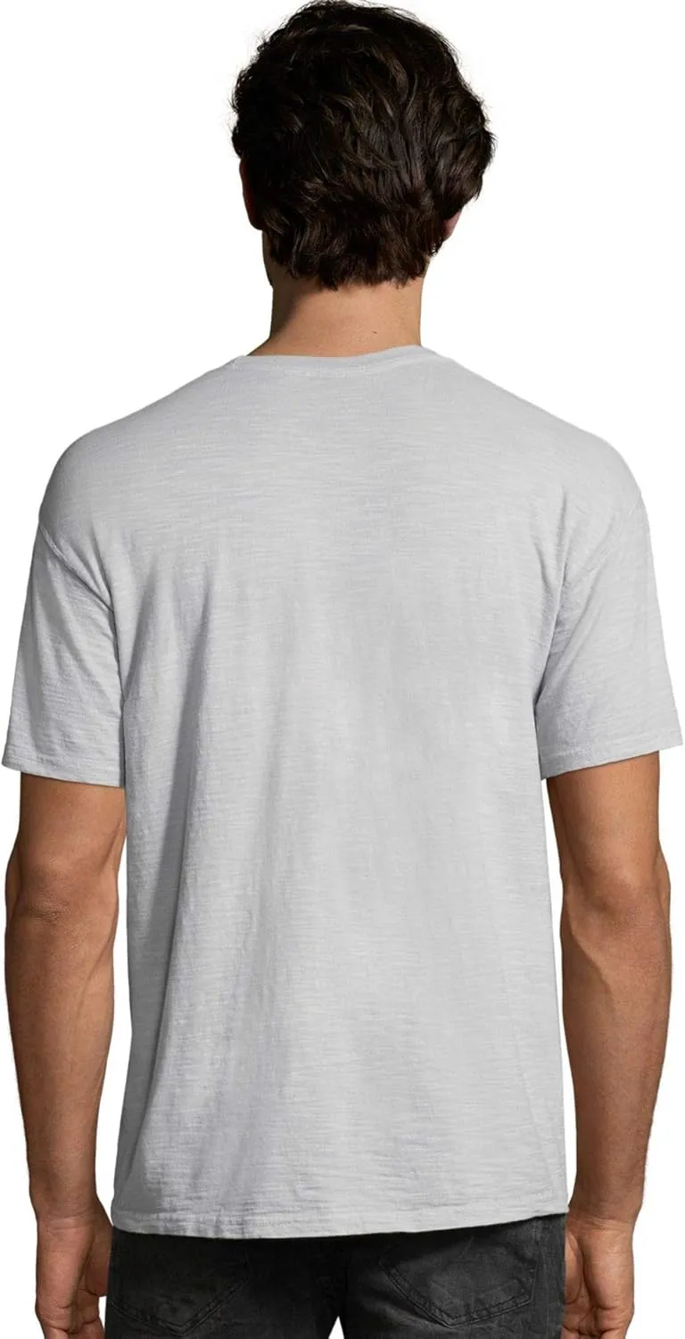 Hanes Men's 1901 Heritage Dyed Short Sleeve Crew Neck Pocket Tee (5A59D GRTDYE)