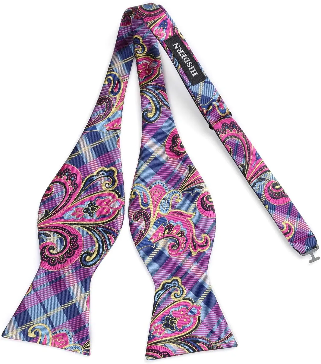 HISDERN Bow Ties for Men Floral Bowties Mens Self Tie Bow Tie Handkerchief Jacquard Woven Bowtie Pocket Square Set