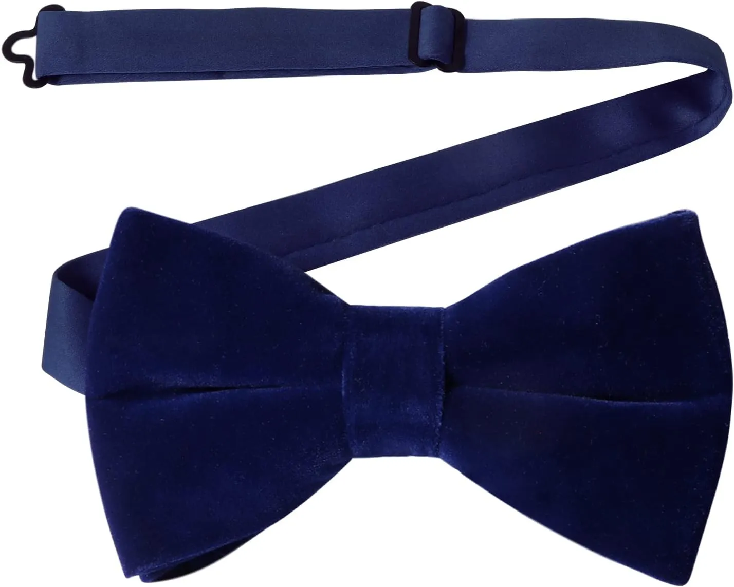 HOULIFE Men's Pre-tied Bowties Velvet Solid Color Adjustable Bow Tie and Pocket Square with Cufflinks for Wedding Party