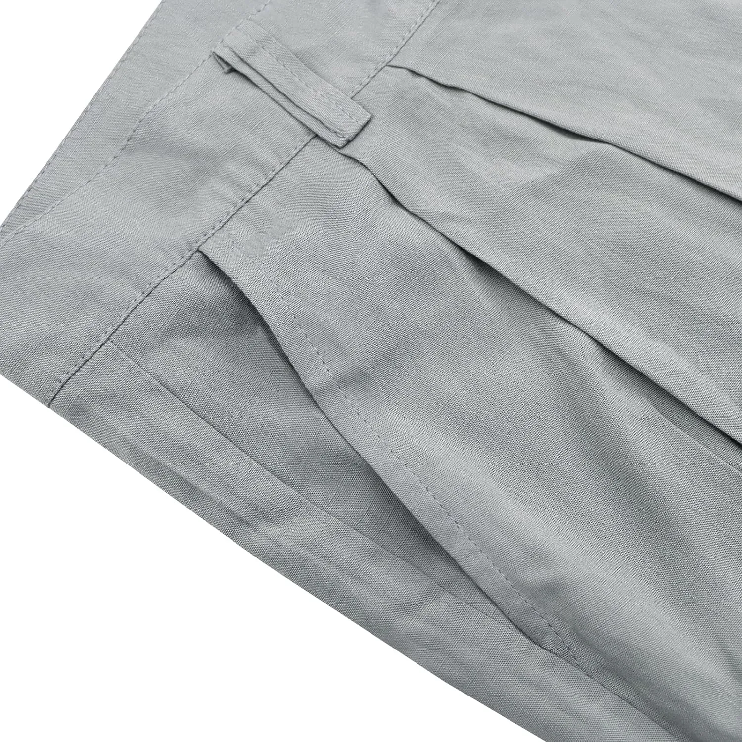 LONGBIDA Men's Linen Pants Lightweight Casual Trouser Yoga Summer Beach Pant