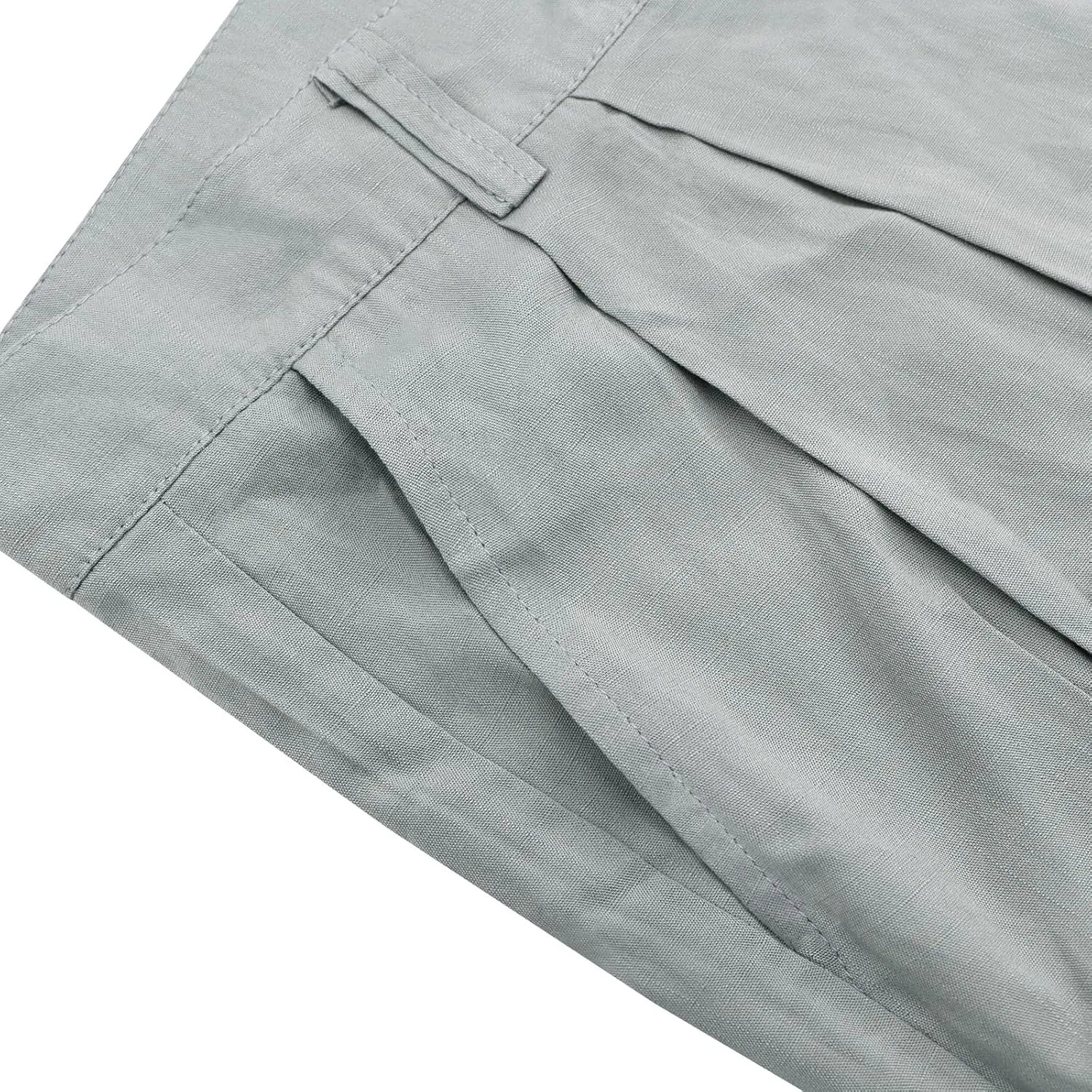 LONGBIDA Men's Linen Pants Lightweight Casual Trouser Yoga Summer Beach Pant