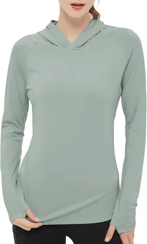 netdraw Women's Ultra-Soft Bamboo Viscose Hoodie UPF 50  Sun Protection Long Sleeve Shirt