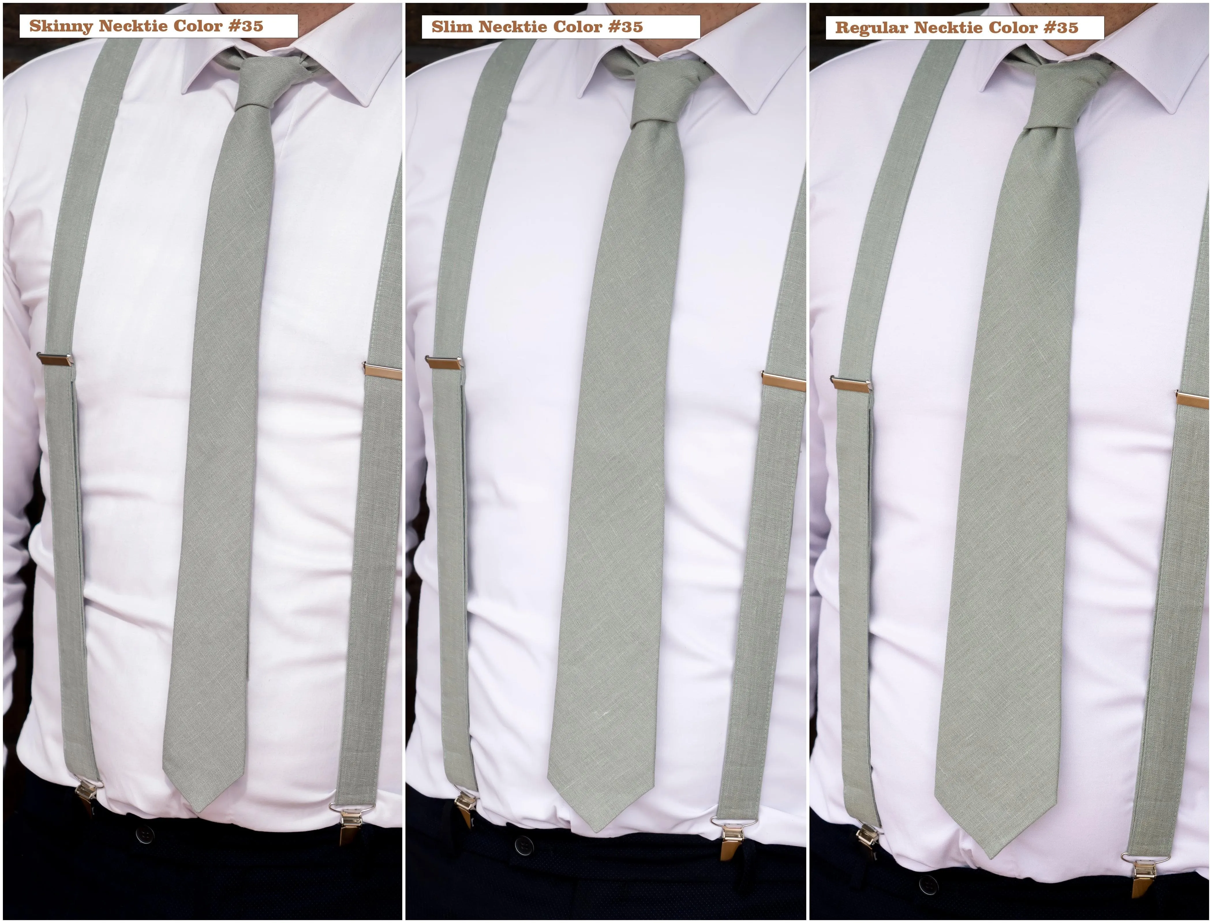 Pale Peach Linen Tie for Men | Accessory with Matching Pocket Square Option