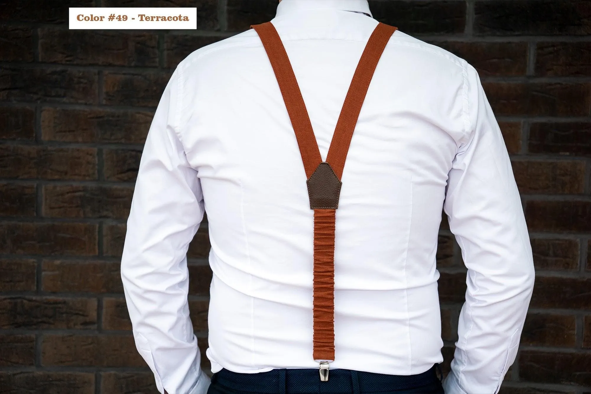 Pale Peach Linen Tie for Men | Accessory with Matching Pocket Square Option