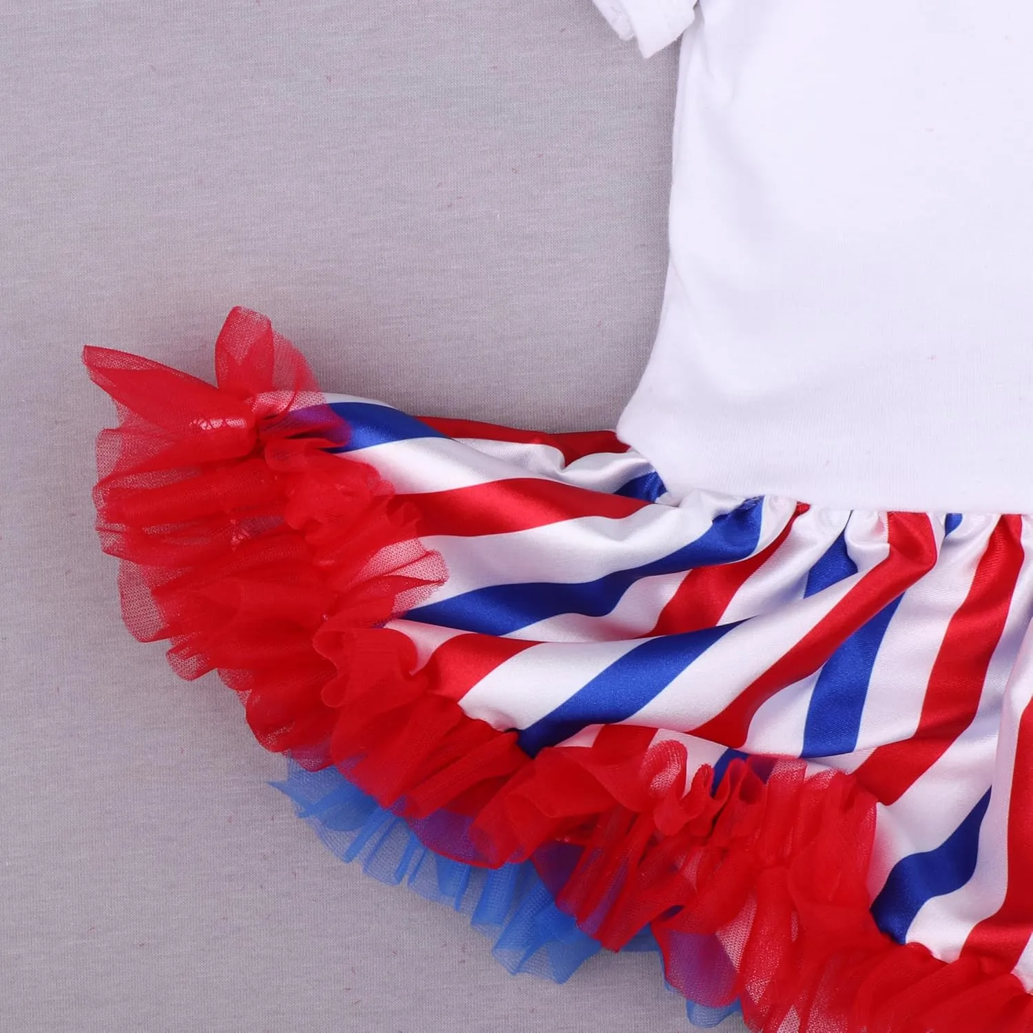 RONGTAI My First 4th of July Baby Girl Outfit Independence Day Tutu Skirt Short Headband Set 0-18 Months