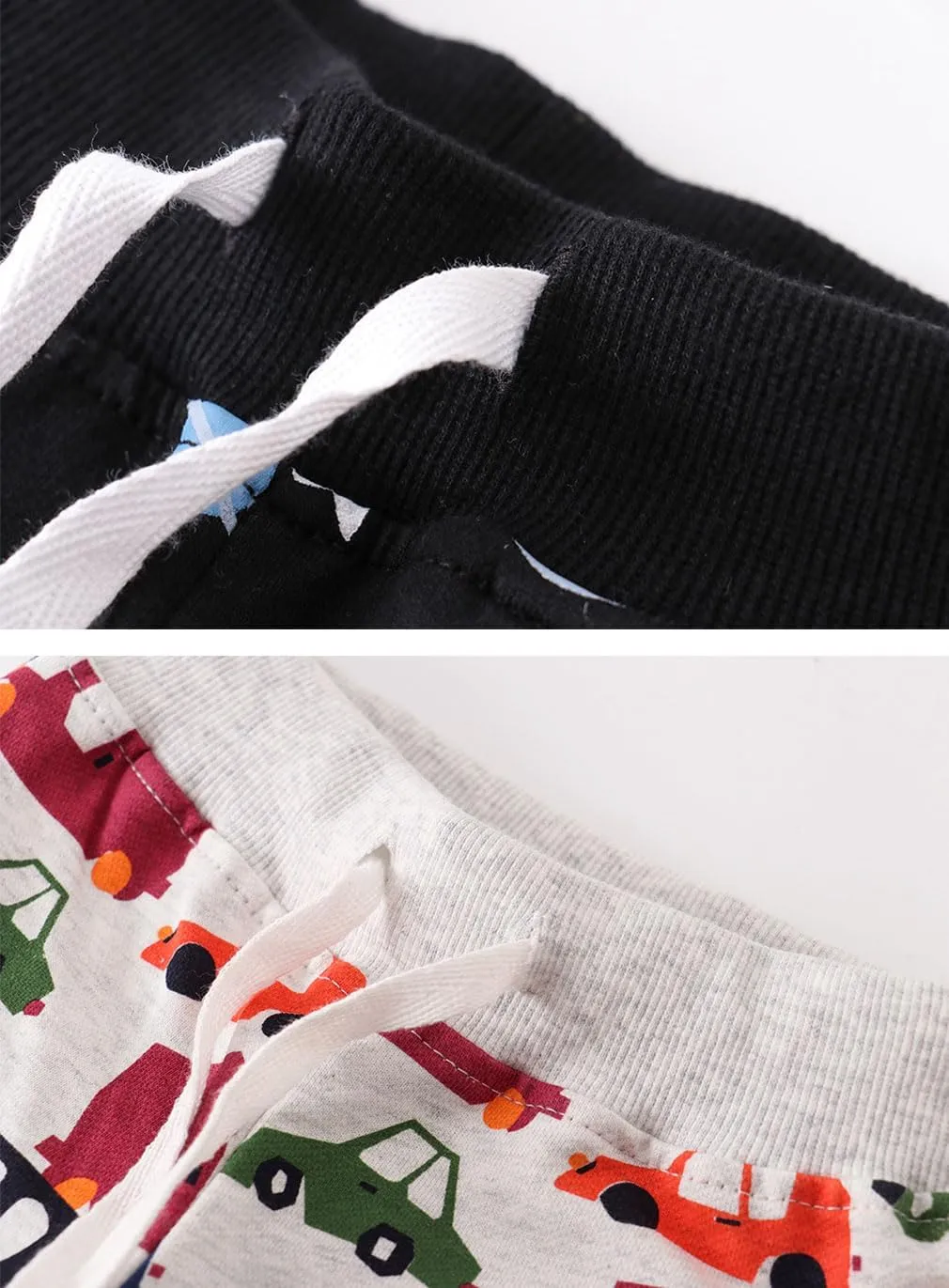 Toddler Boys Jogger Pants Boy Cotton Drawstring Elastic Waist Sweatpants Joggers 2 Pack Set 2-7T