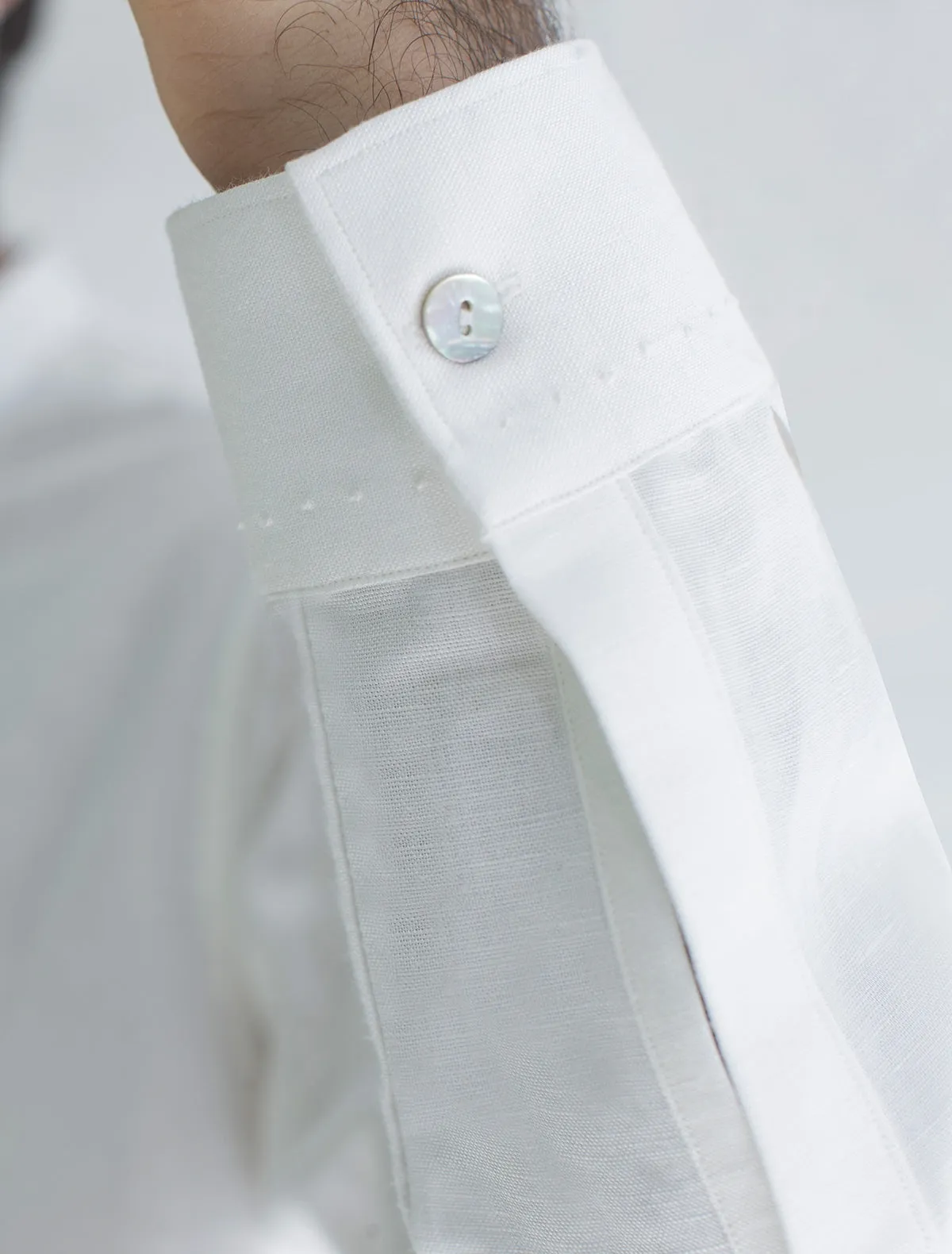 WHITE IRISH LINEN KURTA PAJAMA
