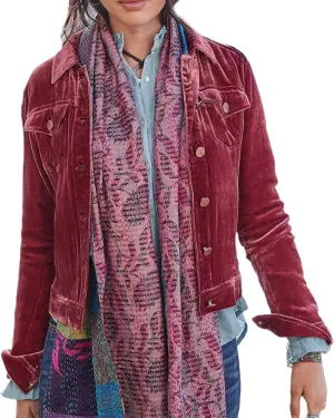 Womens Fall Velvet Cargo Jacket Casual Long Sleeve Button Down Crop Jackets with Pockets Old Money Clothes 2025